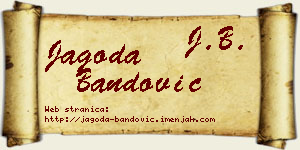 Jagoda Bandović vizit kartica